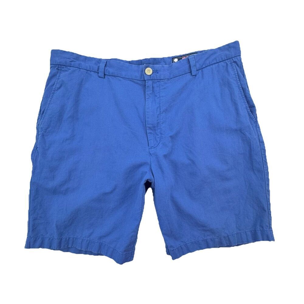 Vineyard Vines Breaker Shorts Mens 38 Blue Chino Casual Cotton Linen